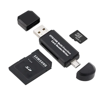 ESYNiC 4 in1 OTG/TF/SD Bralnik Pametnih Kartic Z Micro USB Polnjenje prek kabla USB Vrata za Pametni Telefon,Namizni Računalnik, Ultra-tanek Prenosni Adapter - 