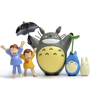 Srečen Totoro Set Mini Pravljice Vrt Domače Hiše Dekoracijo Mini Obrti, Mikro Krajinsko Dekor Oprema DIY - 