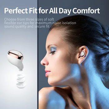 Brezžične Bluetooth Slušalke z Polnjenje Box Šport in-Ear Slušalke z Mikrofonom za Zmanjšanje Hrupa Vodotesne Slušalke - 