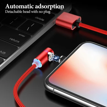 1M Magnetni Hitro Polnjenje USB Kabel Za Samsung A30 A50 Tip C Polnilnik Magnet Mikro Andriod Mobilni Telefon Kabli Za Xiaomi - 