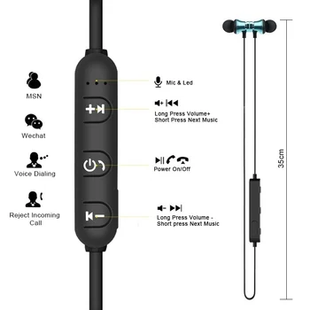 Bluetooth Slušalke z MIKROFONOM XT-11 Brezžične Bluetooth Slušalke Šport Sweatproof Bass Glasbe, Slušalke za Mobilne Telefone - 