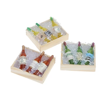 Simulacija Pijače Model Igrače Mini Led Steklenico Vina Nastavite Polje z 1/12 Lutke Miniaturnega Pohištva za Doll House Decoration - 
