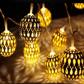 Novost Zlato Žogo Praznik Luči, 5m 20 LED Niz Luči Za svate Pravljice Dekoracijo Luči - 