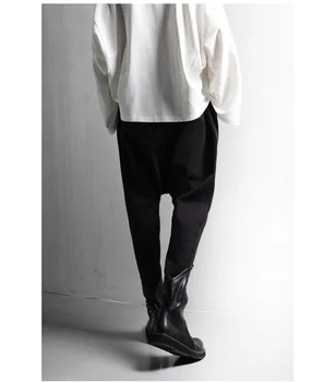 Japonski Diablo oblikovalec širok noge hlače za moške svoboden priložnostne malih nog Harem Hlače - 