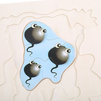 Cartoon Živali Žaba Metulj Jigsaw Uganke Priljubljena Igrača Spoznavanja 3D Puzzle Igre, Igrače Za Otroke - 