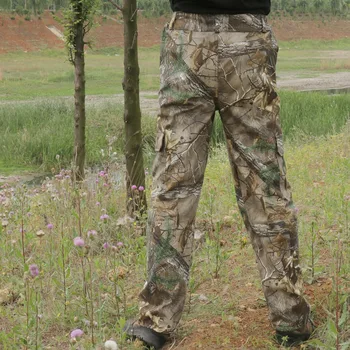 Velika Velikost Bionic Prikrivanje Lovske Hlače Oblačila Čistega Bombaža Taktično Hlače za Moške Prostem Pohodništvo, Ribolov Džungle - 