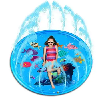 170 cm Otroški Napihljivi Vodni curek pad Krog Vodo Splash Igra Bazen Igranje Sprinkler Mat Dvorišče Zabava na Prostem Bazeni Igrača - 