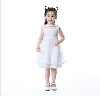 Poletje Čipke Dekleta Obleke Princess Obleke za Dekleta svate Backless V Obleke Baby Otroci Oblačila Otrok Oblačila - 