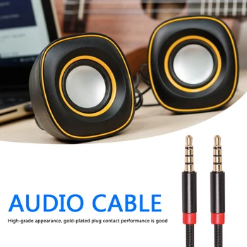 1m/2m/3m 3,5 mm Audio Jack Kabel za Zvočnik Slušalke Avdio Video Kabel Adapter za Kabel za Zaklepanje AUX Kabel Podaljšek, Moški - 