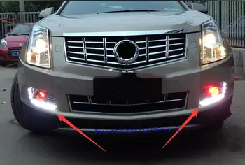 2pcs LED Dnevnih Luči Za Cadillac SRX SUV DRL Meglo 2010 2011 za obdobje 2012- - 