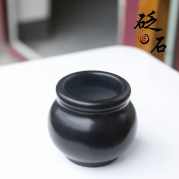 Meridian Zdravstvenega Varstva SIBIN BIAN naravno Črno Carving Kamen Tradicionalni Kitajski Medicini Cupping kamen pot ogenj cupping jar - 