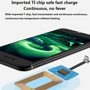 SUMI-TAPNITE za Apple Brezžično Polnjenje Sprejemnik USB Brezžični Polnilnik Sprejemnik Čip Pad Obliž za iPhone 7/6S/6/5/5/MP,Itd - 