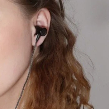 Worallymy Cinkove zlitine Telefon 3,5 mm V uho s Stereo zvokom Bass Prostoročno Klicanje Žično Čepkov vgrajeni Mikrofon Slušalke Slušalke - 