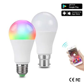 15W 20W Ampul LED Smart Nočne Luči 85-265V B22 E27 Brezžična tehnologija Bluetooth Žarnica pod Nadzorom Glasbe Glas Z Multi-funkcijo - 