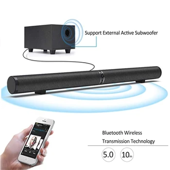 Sound Bar z Subwoofer za TV 2.1 Channel Surround Soundbar 31Inch Bluetooth 5.0 Domači Kino Enhanced Bas Steno Ansi - 