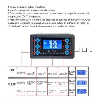 ZK-PP1K PWM Frekvenca Impulza Ciklus Nastavljiv Modul Kvadratni Val Pravokotni Val Signal Funkcijski Generator - 