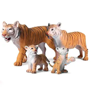 1/4Pcs Otroci Srčkan Simulirani Trdna Tiger Model Akcijskega Slika Igrača Namizni Okras Malčka Zgodnjem otroštvu Spoznavno Igrače - 