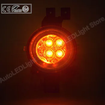 2XFor MINI Cooper R50 R53 2000-2006 R52 2002-2008 Full LED Halo Spredaj LED Vključite Opozorilne Luči Kotu Svetilke Položaj Lahka Montaža - 