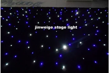 Brezplačna Dostava za 5 m x 18 ft BW LED Star Zavese LED Zvezdnato Nebo Gledališče Krpo Fazi Učinek - 