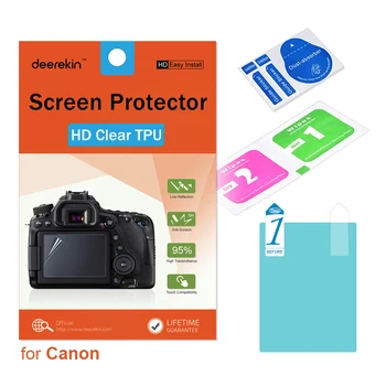 Deerekin HD Mehko TPU Screen Protector w/ Top LCD-Plošča za Varstvo Film za Canon EOS 77D 9000D Digitalni Fotoaparat - 