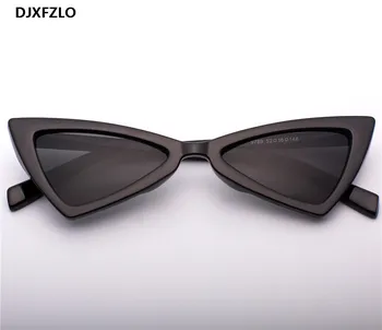 DJXFZLO Modni Retro sončna Očala Dame Moda Mačka Oči Luksuzne blagovne Znamke Oblikovalec Retro sončna Očala sončna Očala Črna Očala oculos - 