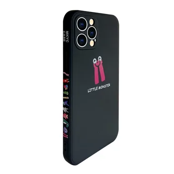 Lepe Risanke Desno-kota Načrt Mehko Tekoče Silikona Primeru Telefon za IPhone 11 12 Pro Max 12Mini X XS XR 8 Plus Kritje Shockproof - 