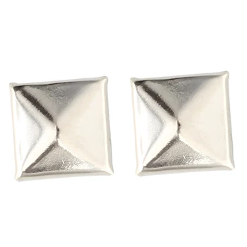 100 X srebrno Kovice klinov kvadratnih za Torbe/Čevlji/Rokavice 9 mm - 
