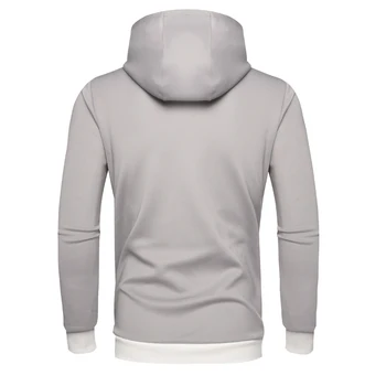 Moda za Moške Hooded Majica z Dolgimi Rokavi Pulover Krog Vratu S M L XL T035 - 