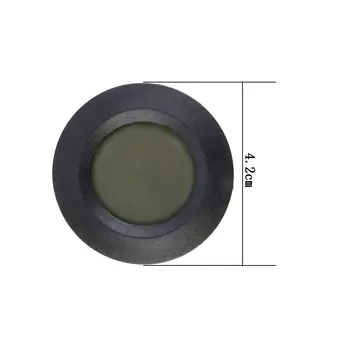Vroče Iskanje Roundish Mini Digital Cigar Humidor Termometer, Higrometer Okrogle Obraz - 