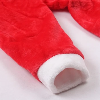 Santa Cosplay Malčke Baby Dekleta Fantje Obleko Božič Obleko Debele Pasu Tiskanje Vrhovi, Hlače, Hlače Božič Klobuk Obleke Set - 