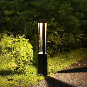 Nov Slog Nepremočljiva 15W LED Vrt, Travnik Svetilka Moderne Aluminija Steber Svetlobe na Prostem Dvorišče Vile Krajine Travnik Stebričke Svetlobe - 
