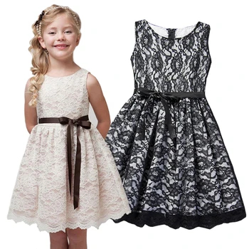 2020 Otroci Baby Cvet Dekle Obleko Vezenje cvetlični Tutu Princesa Dekliška Oblačila Malo Princesa Slovesnosti Otroci Nosijo 1-6Years - 