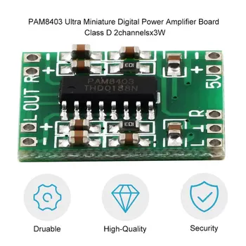 PAM8403 Ultra Mini Digitalni Ojačevalnik Odbor Razred D 2channelsx3W Debelo - 