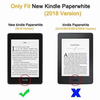 Za Amazon Kindle 2018 Različica Paperwhite Zaščitnik Lupine, Kože, Ohišje papir bele 4 Mehka Kritje Anti Knock Primeru Capa Fundas - 