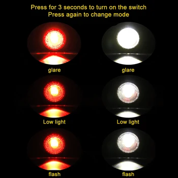 2Pcs LED Izposoja Svetloba Nastavite USB Polnilne Nepremočljiva kolesarske luči Gorsko Kolo opozorilna Lučka Zasveti za mtb Lahka kolesa - 