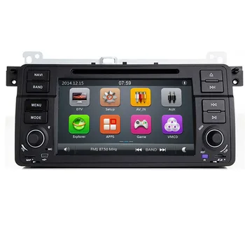 Tovarniško ceno 1 Din Lep Avto DVD GPS Navi za BMW E46 M3 Wifi, 3G, Bluetooth, Radio RDS USB SD Volan Brezplačno fotoaparat - 