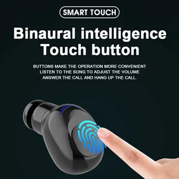 FLOVEME utripajoča Lučka za Brezžični Bluetooth Slušalke Prstom Dotaknite Čepkov HIFI Stereo Za iPhone Mini Čepkov S Polnjenjem Polje - 