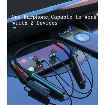 Bluetooth 5.0 Brezžične Slušalke netic Slušalke Neckband Slušalke Nepremočljiva Šport Slušalka z Mikrofonom - 