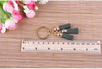 100 kozarcev/Veliko Usnje Tassel Keychain 24 Barve 3 v 1 Tassel Keyring DIY Torba za Pribor Ključnih Verige Key Ring - 