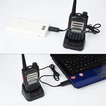 2pcs Radio Black Prenosni Vnosa Znanja Kabel za Polnjenje Prilagodljiv Pribor Walkie Talkie Line Povezavo USB Polnilec Za Baofeng - 