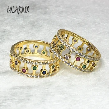 6 Računalniki Visoke kakovosti cirkon Kristalno prstani, nakit, darilo za lady cirkon obroči Eleganten nakit prstani Debelo nakit prstani 5596 - 