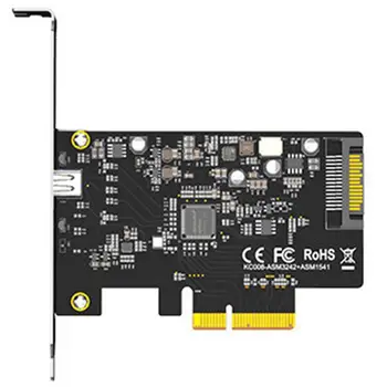 VROČE-USB 3.2 PCIE Raiser Kartico Gen 2 X2 Tip-C Vrata PCI-E PCI Express X4 SATA 15Pin Priključek 20Gbps Dodajte na Kartico - 