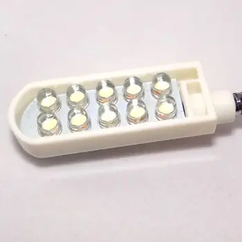 10 LED Kroglice Šivalni Stroj Stružnice Delo Svetlobe, Bela Lahka, Prilagodljiva Gooseneck Lučka Magnetna Montaža Vaja Stiskalnice Namizne Svetilke - 