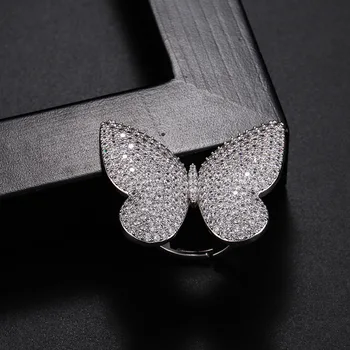 Baker mikro-vdelan cirkon, tri-dimenzionalni butterfly nakit, polno diamant nakit, modne ženske pribor, exquisit - 