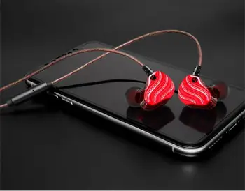Slušalke novo dvojno tuljavo slušalke štiri-enota za v uho z pšenice uho plug sidro HI-fi mobilni telefon, slušalke - 
