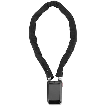 Črna Smart verižna Ključavnica 80 cm Smart Nepremočljiva Bluetooth Zaklepanje 110Db Najnovejše Anti Theft Alarm brez ključa Telefon App Nadzor Zaklepanje Dostop - 