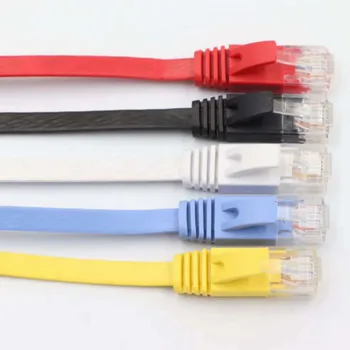 5Pcs Cat6 3 Metrov Ethernet Kabel Ravno Omrežja Skakalec - 