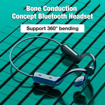 Bluetooth 5.0 Brezžične Slušalke Kostne Prevodnosti Slušalke Šport Na Prostem Slušalke Z Mikrofonom Za Prostoročno Uporabo Slušalke - 