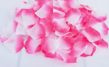 1000pcs/veliko Romantičnih svate, Dekoracijo Konfeti Svile cvetni listi Vrtnice Uslug Cvet 7 Barv Atificial Cvetje Poliester - 