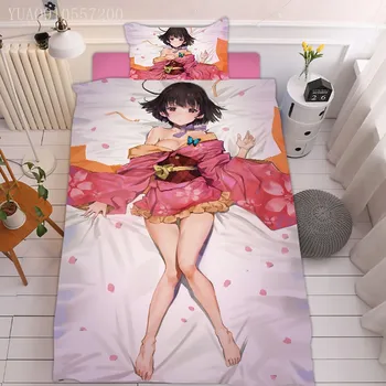 Seksi Dekleta Risanka Juego de cama Ram Anime 3d Tiskanje Rjuhe Kritje za Odrasle Spalnica Kraljica Velikosti housse de couette 2021 Nova - 